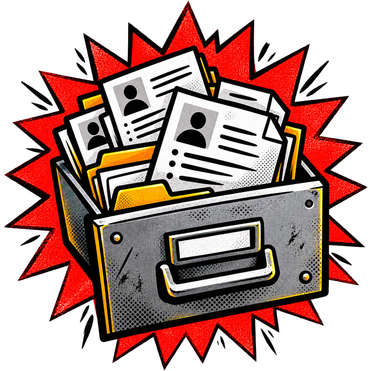Ilustración de documentos organizados